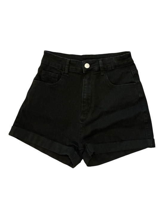 Cider Pants - High-Rise Black Denim Women's Shorts